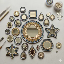 Large Lippan Art Mirrors image