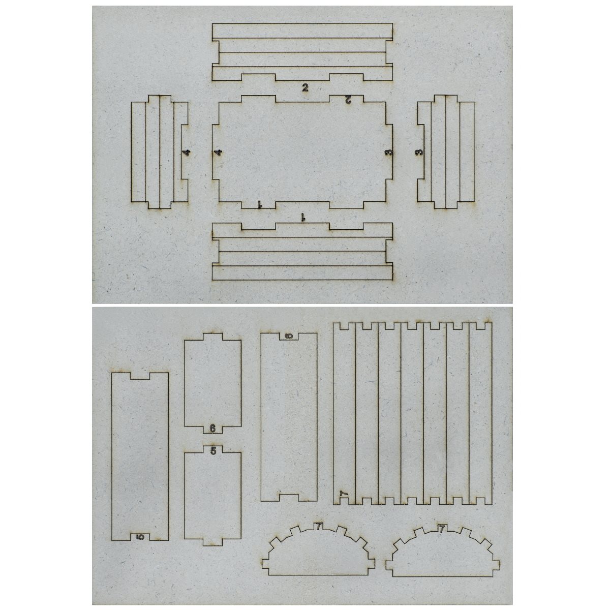 JustKraft MDF 3D Miniature Cutout 2 Pieces Sandook Box M3MC08