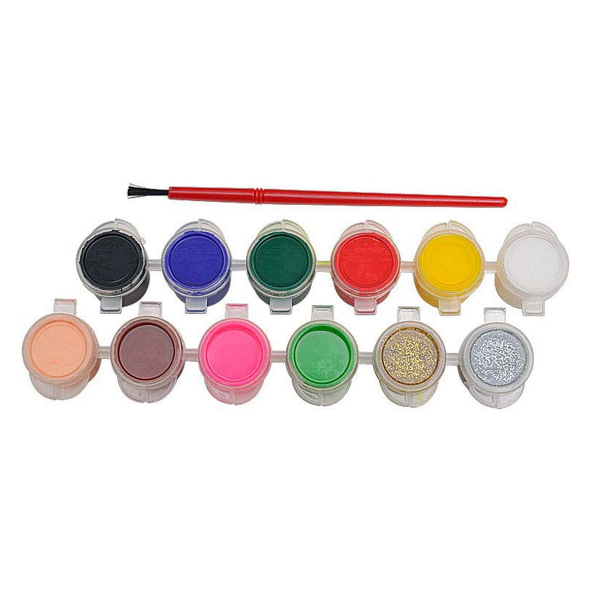 Skoodle 12 Tempera Water Based Colors With Brush 3ml each