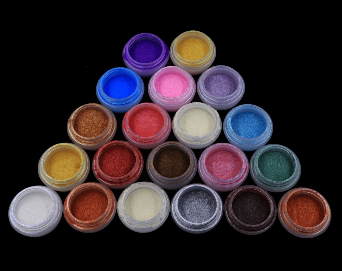 JustKraft Mica Pigment Powder For Resin Art Pack of 20 colors TRCMICA