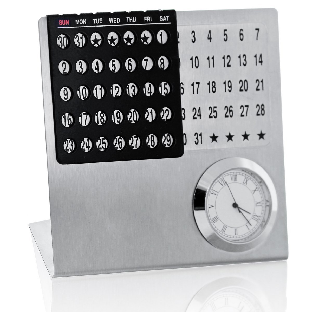 Table Top Calendar Clock JustKraft Table Top Life Time Calendar With Clock Only | TT390